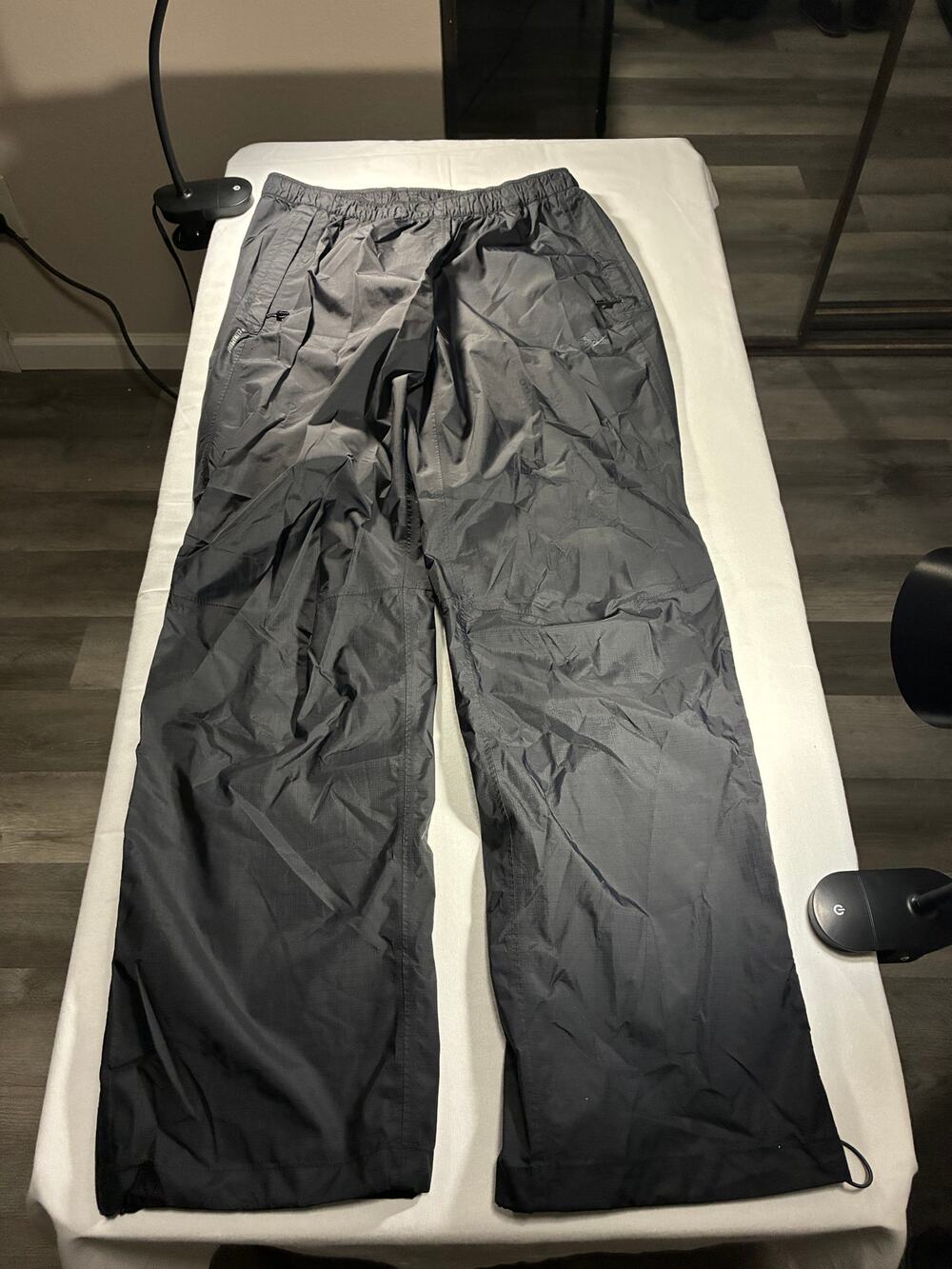 Adidas Black Nylon Track Pants Size Large – Vintage Y2K BaggyZip Leg Windbreaker